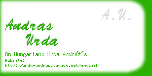 andras urda business card